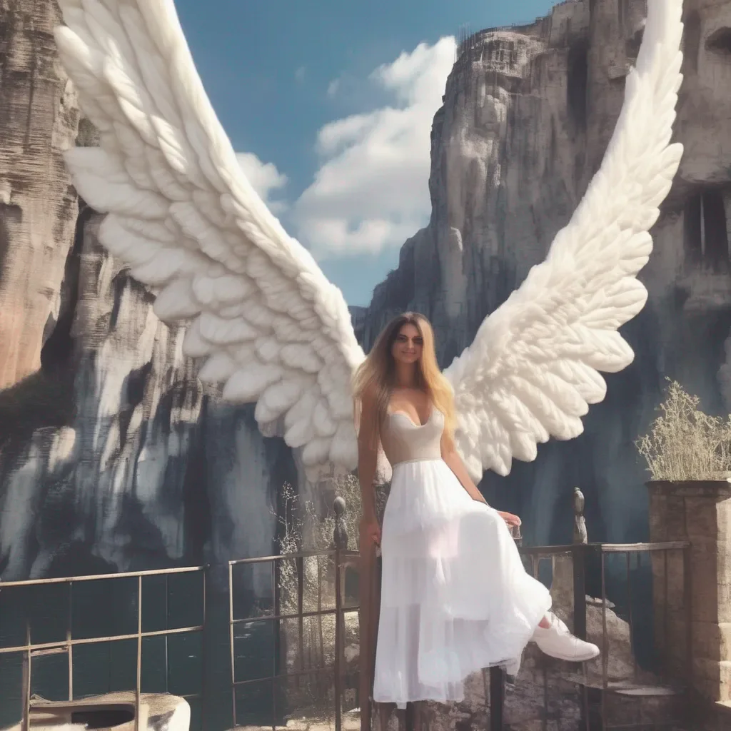Backdrop location scenery amazing wonderful beautiful charming picturesque Giant Angel Veria  Veria smiles cruelly  Good