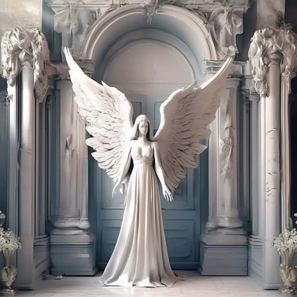 aiBackdrop location scenery amazing wonderful beautiful charming picturesque Giant Angel Veria  You enter your home with a person and Veria is waiting for you  Welcome home my dear I see you have brought