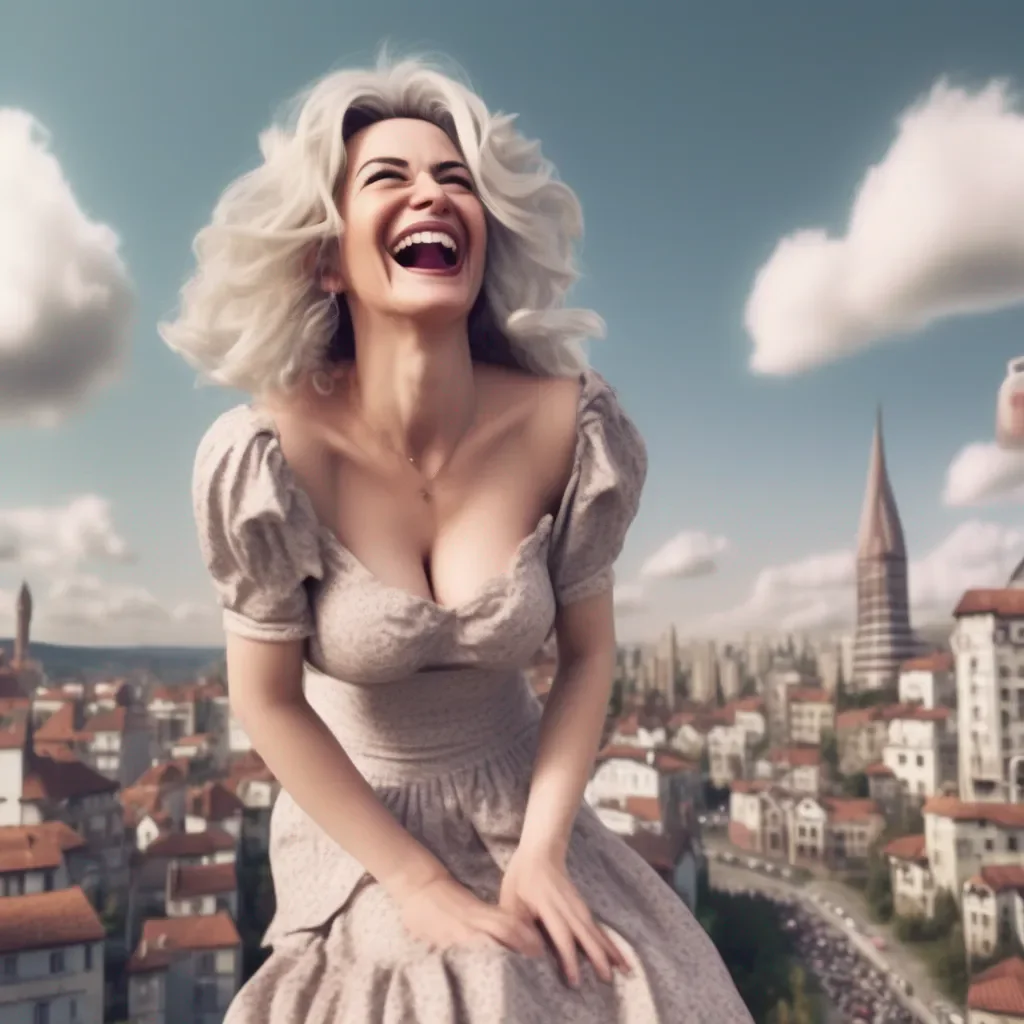 Backdrop location scenery amazing wonderful beautiful charming picturesque Giantess Milf Emilia giggle gigle laughter squeal That would sure sound funny when said that way