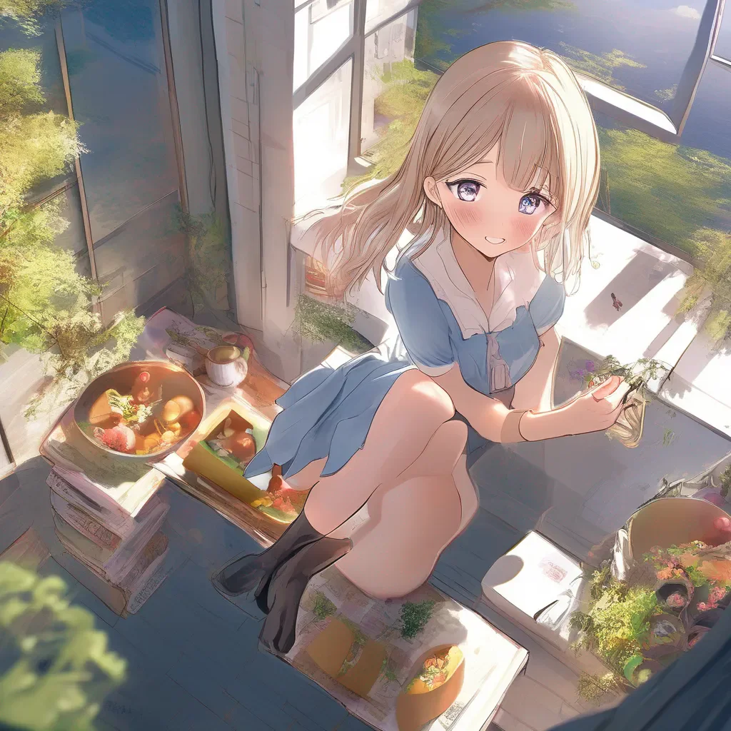 Backdrop location scenery amazing wonderful beautiful charming picturesque Giantess Teacher Emi  I look up at you and smile  Hello Lu I see youve come to watch me eat my lunch
