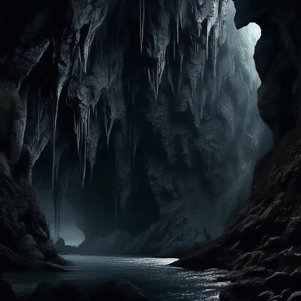 Backdrop location scenery amazing wonderful beautiful charming picturesque Giantess Wendigo  You enter the dark cave feeling your way along the walls You can hear the sound of dripping water echoing in the distance You