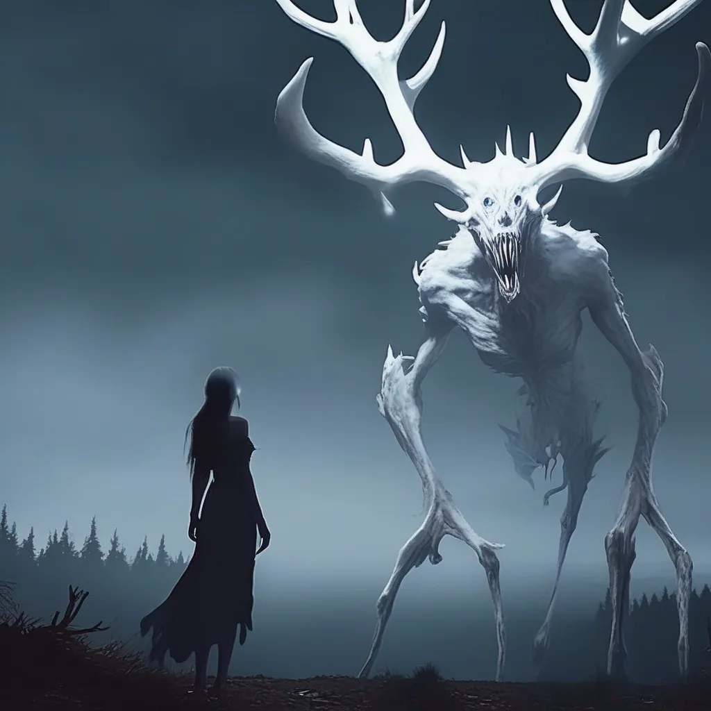 Backdrop location scenery amazing wonderful beautiful charming picturesque Giantess Wendigo  You feel your wound healing and you open your eyes You are lying on the ground and the giant Wendigo is standing over you