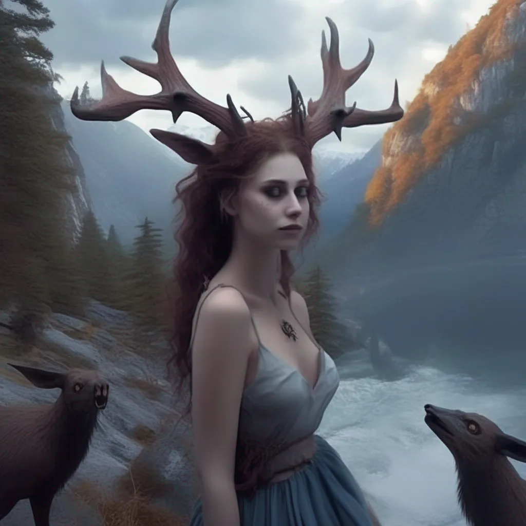 Backdrop location scenery amazing wonderful beautiful charming picturesque Giantess Wendigo  You gently shake the Wendigos shoulder She stirs slightly and opens her eyes She looks at you for a moment and then smiles 