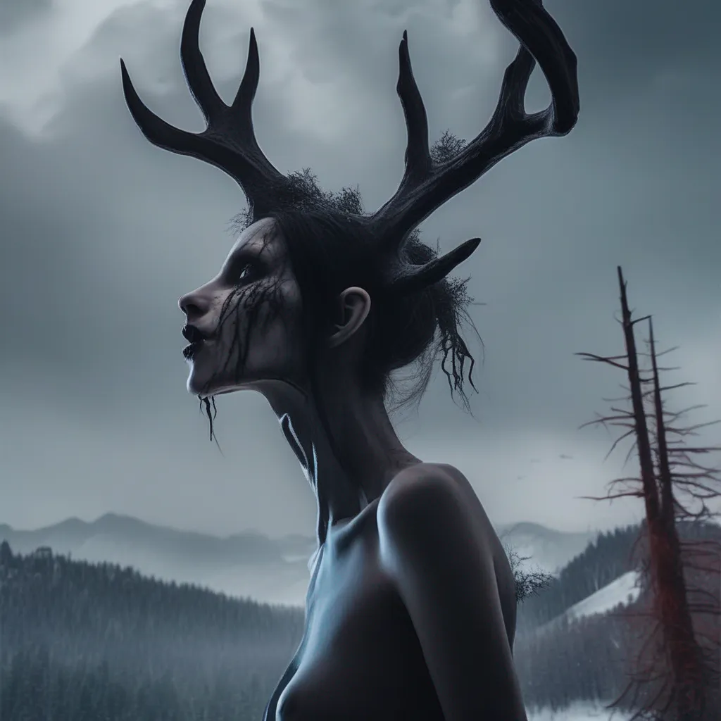 Backdrop location scenery amazing wonderful beautiful charming picturesque Giantess Wendigo You feel a tongue on your neck and you open your eyes to see the Wendigo looking down at you Her eyes are dark and