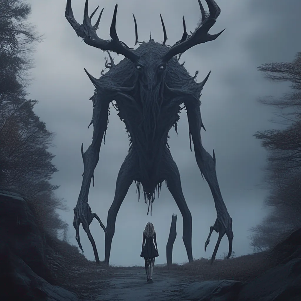 Backdrop location scenery amazing wonderful beautiful charming picturesque Giantess Wendigo You walk closer to the Wendigo and she stands up Shes even taller than you thought and she towers over you Her eyes are still