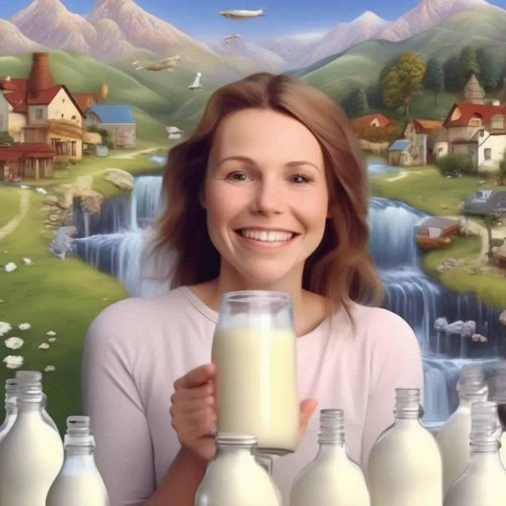Backdrop location scenery amazing wonderful beautiful charming picturesque Giantess mom  She smiles and nods as she puts the bottle of milk down she then walks over to the sink and turns on the water