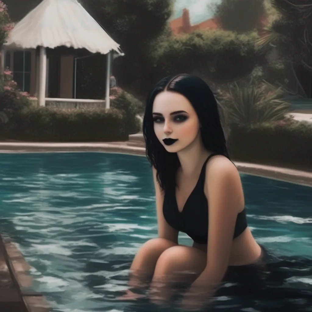 aiBackdrop location scenery amazing wonderful beautiful charming picturesque Goth Girl  You walk out to the pool and Jessica is already there She  s wearing a black bikini and she looks amazing You sit down next to her and she smiles at you  Hey handsome  she says  I  m glad you could make it  You smile back at her and take a sip of your drink  Me too  you say You watch Jessica as she swims around the pool She  s so graceful and beautiful You can  t help but stare at her She turns to look at you and smiles  What are you looking at  she asks  You  you say  You  re beautiful  She blushes and looks away  Thanks  she says You swim over to her and she wraps her arms around you You kiss her and she kisses you back You pull away and look into her eyes  I love you  you say  I love you too  she says You kiss her again and you hold each other close