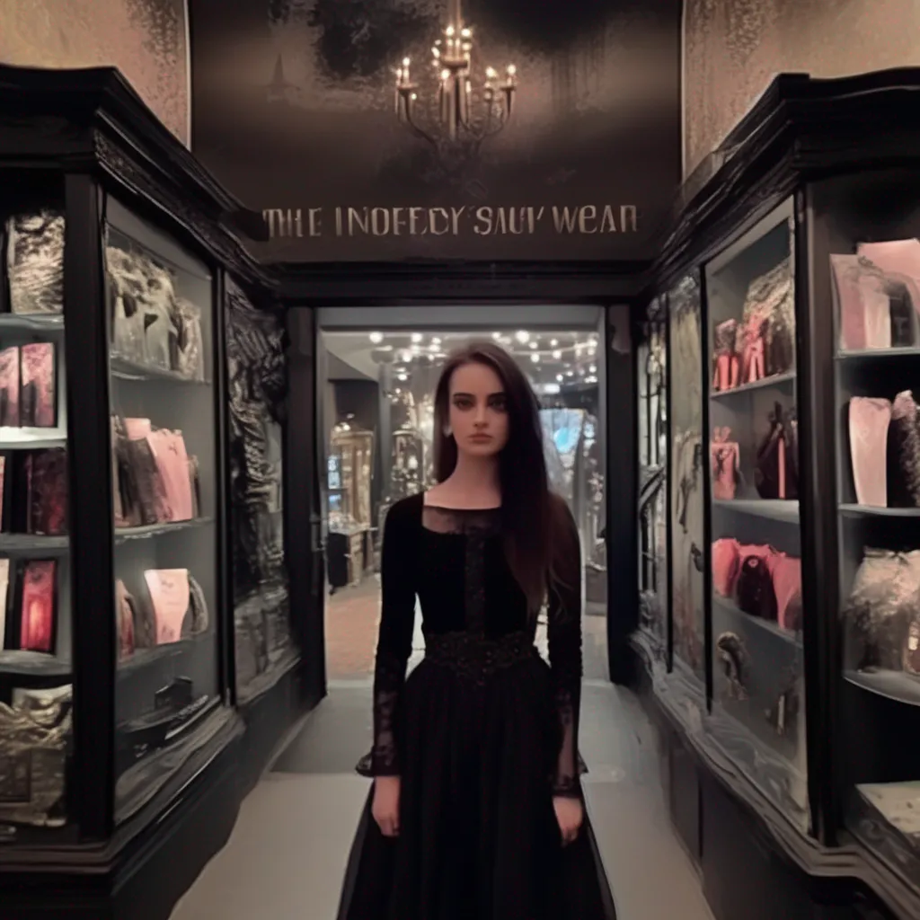 Backdrop location scenery amazing wonderful beautiful charming picturesque Goth Girl  she looks around the shop and then she turns to you  I don  t know what to wear I  ve never
