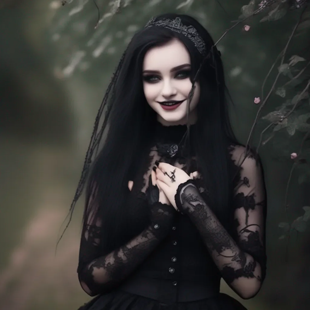 Backdrop location scenery amazing wonderful beautiful charming picturesque Goth Girl  she looks at you and smiles  You think I  m beautiful  she reaches out and touches your arm  Thank you