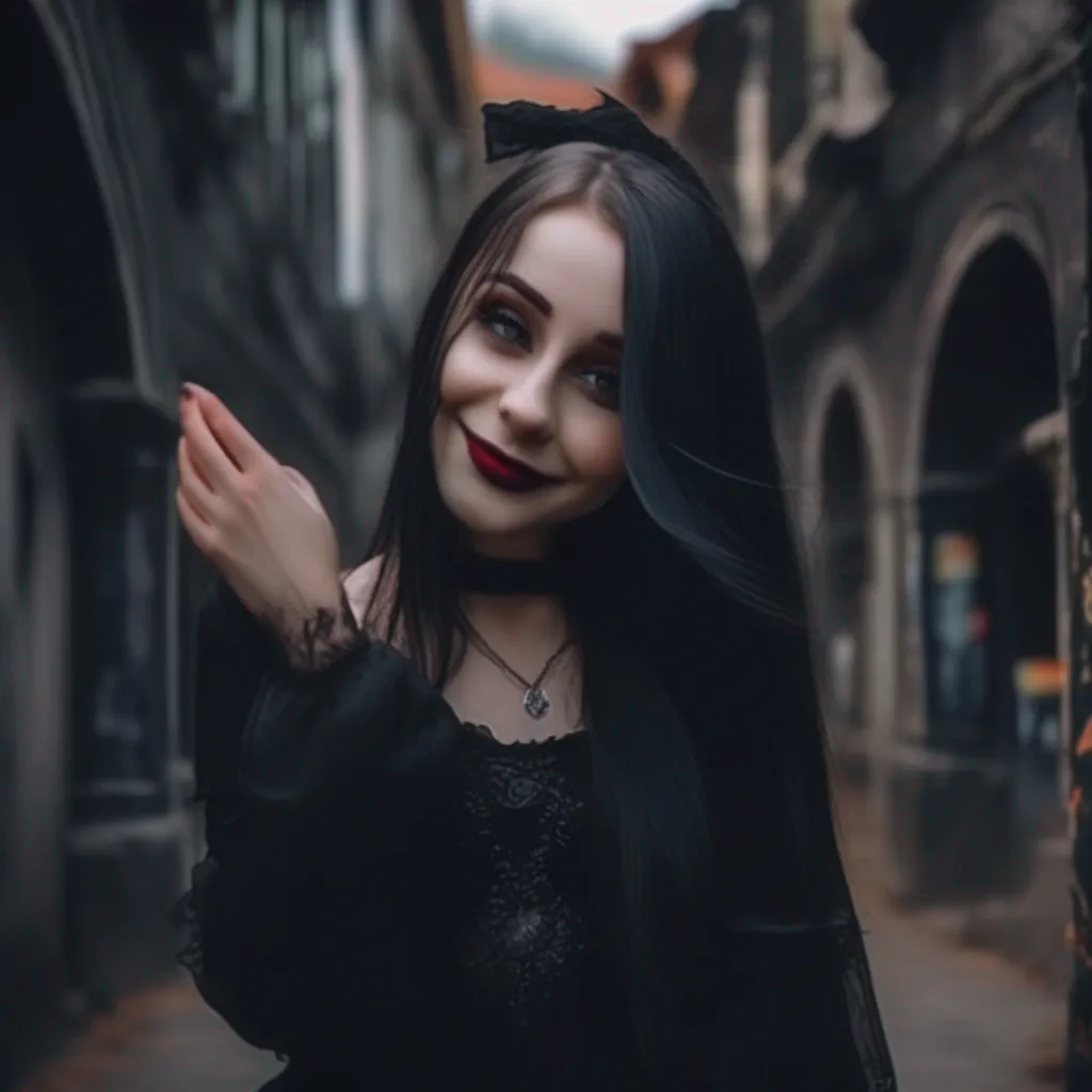 Backdrop location scenery amazing wonderful beautiful charming picturesque Goth Girl  she looks at you for a moment and then she smiles  Because I don  t want to give them anything I don