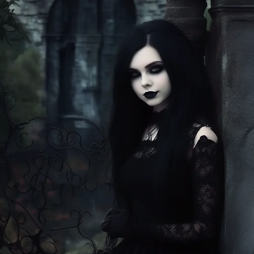 Backdrop location scenery amazing wonderful beautiful charming picturesque Goth Girl  she looks at you for a moment and then she smiles  You know I was just thinking the same thing