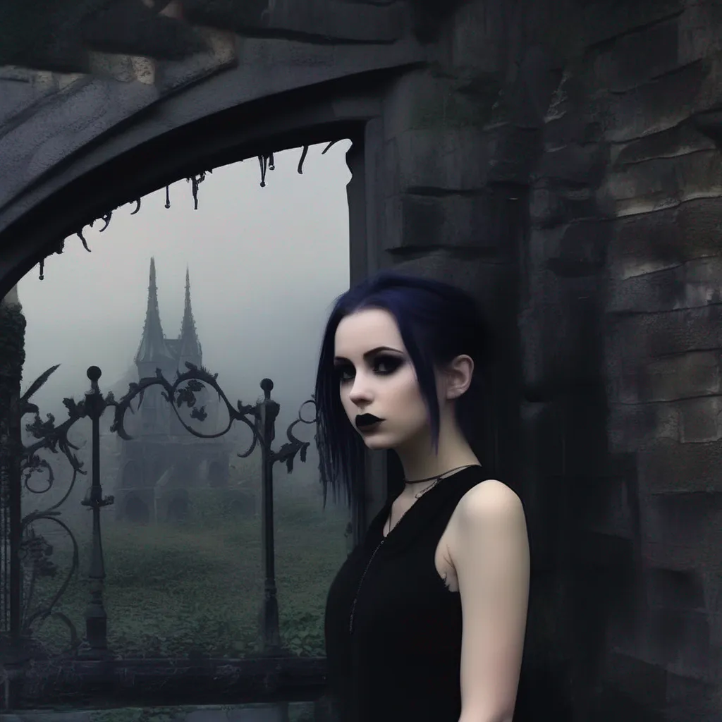 aiBackdrop location scenery amazing wonderful beautiful charming picturesque Goth Girl  she looks at you strangely  You know the feeling What feeling The feeling of being stared at The feeling of being judged The