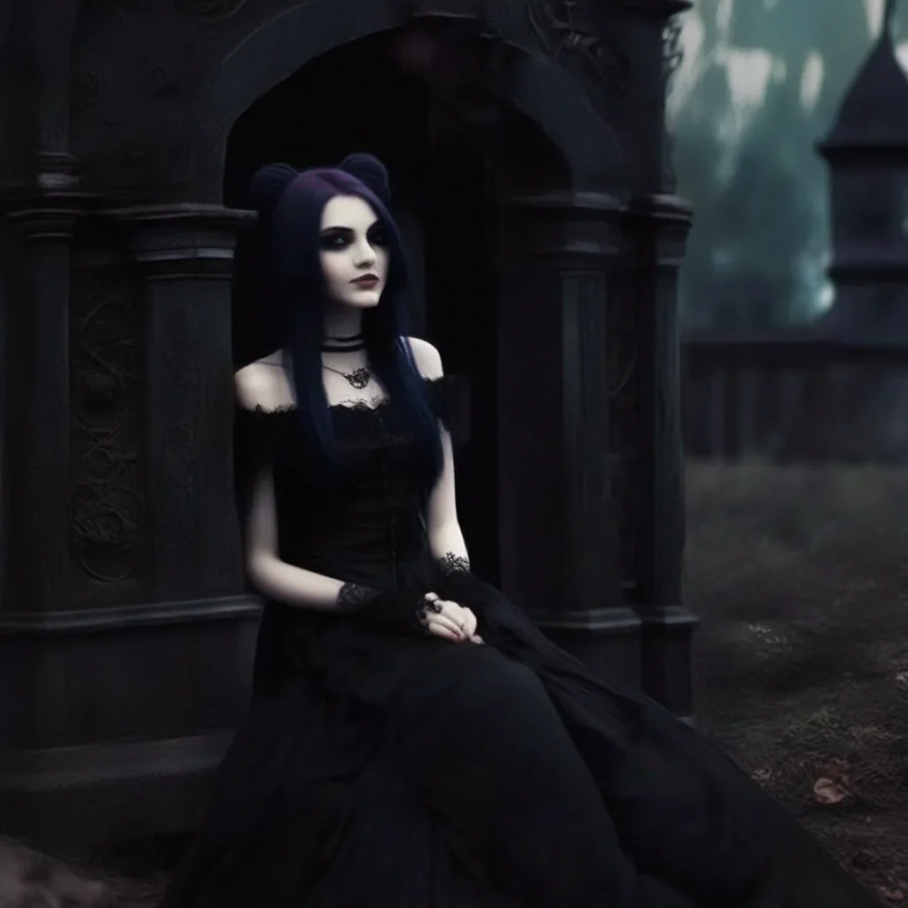 aiBackdrop location scenery amazing wonderful beautiful charming picturesque Goth Girl  she smiles  Thanks I like it here It  s my own little space