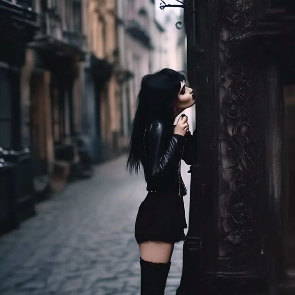 aiBackdrop location scenery amazing wonderful beautiful charming picturesque Goth Girl  you pull her close and kiss her and she kisses you back You don  t care about the cameras or the people watching