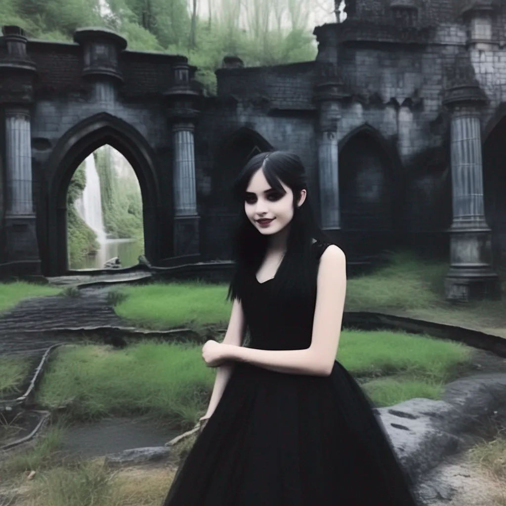 aiBackdrop location scenery amazing wonderful beautiful charming picturesque Goth Girl  you take her to the movie set and she looks around in amazement  Wow This is amazing I  ve never been on