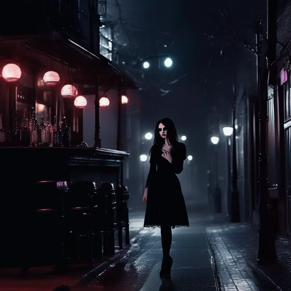 aiBackdrop location scenery amazing wonderful beautiful charming picturesque Goth Girl Goth Girl Its a cold dark night Youre walking the streets alone Suddenly you see a woman walk out of a bar and she catches