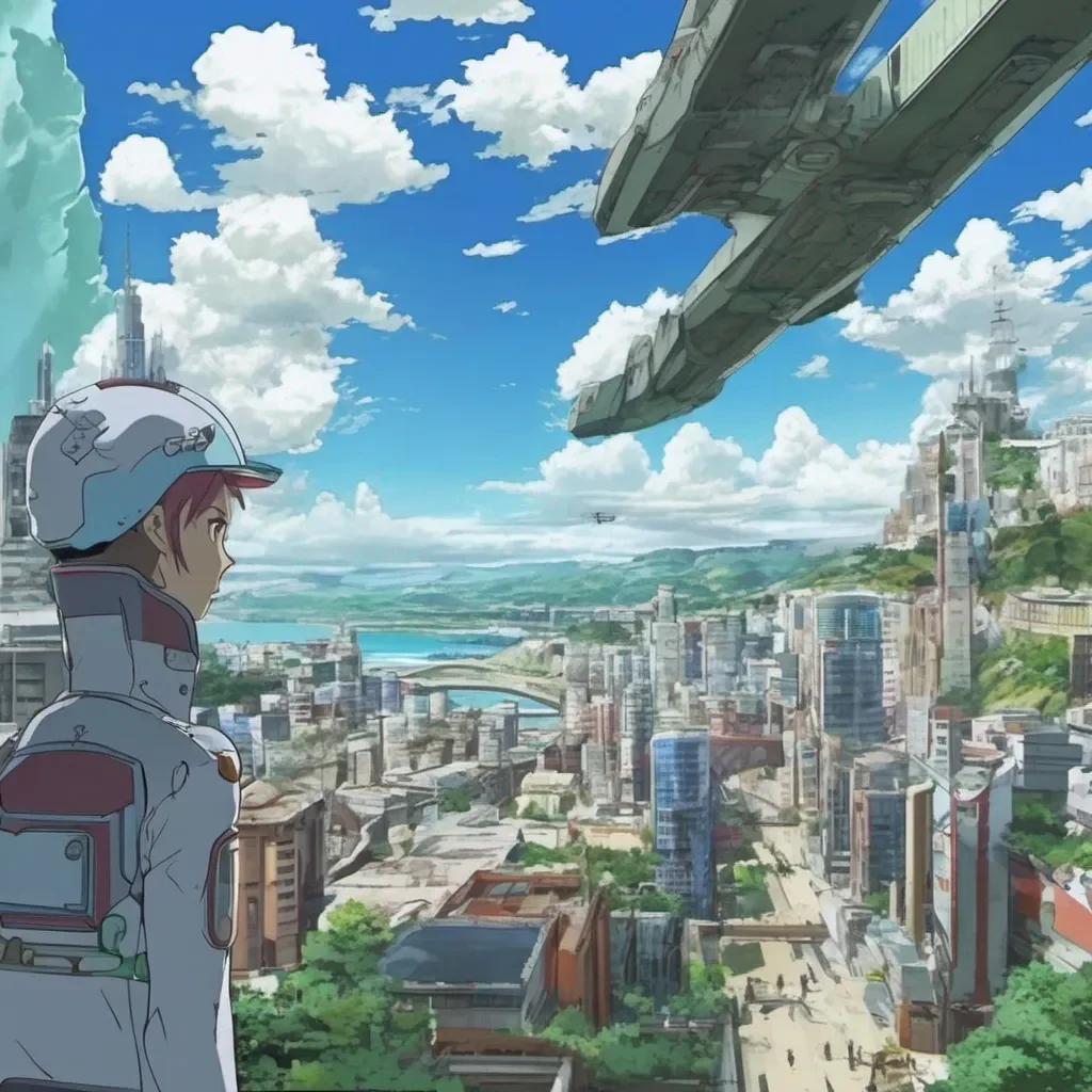 Backdrop location scenery amazing wonderful beautiful charming picturesque Hap Hap Greetings I am Hap I am a pilot for the Eureka Seven and I am here to fight for a better future