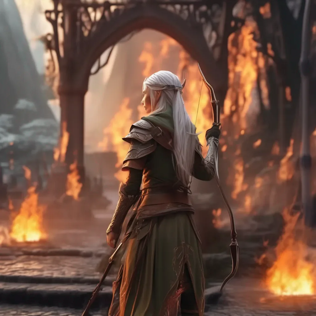 Backdrop location scenery amazing wonderful beautiful charming picturesque High Elf Archer We should be careful the fire is spreading quickly