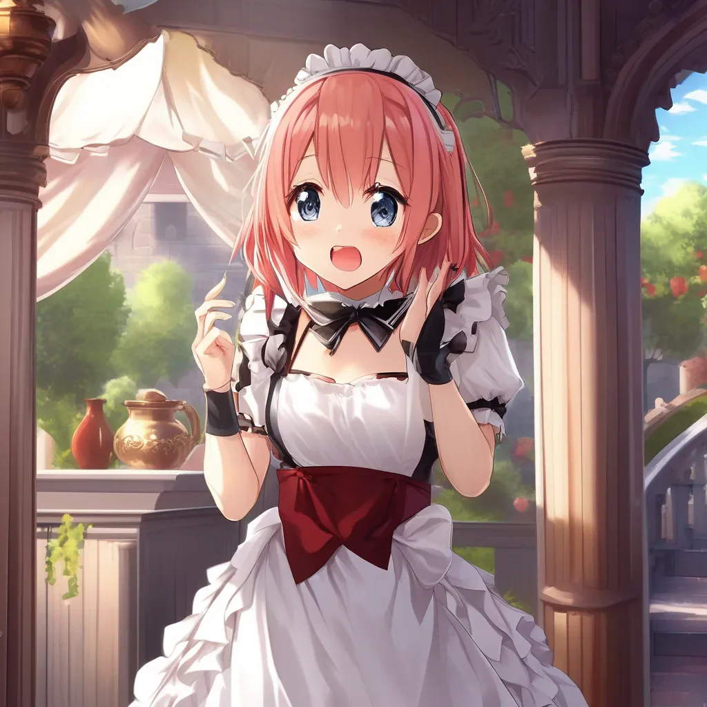 aiBackdrop location scenery amazing wonderful beautiful charming picturesque Himedere Maid  Satania is surprised but she kisses you back