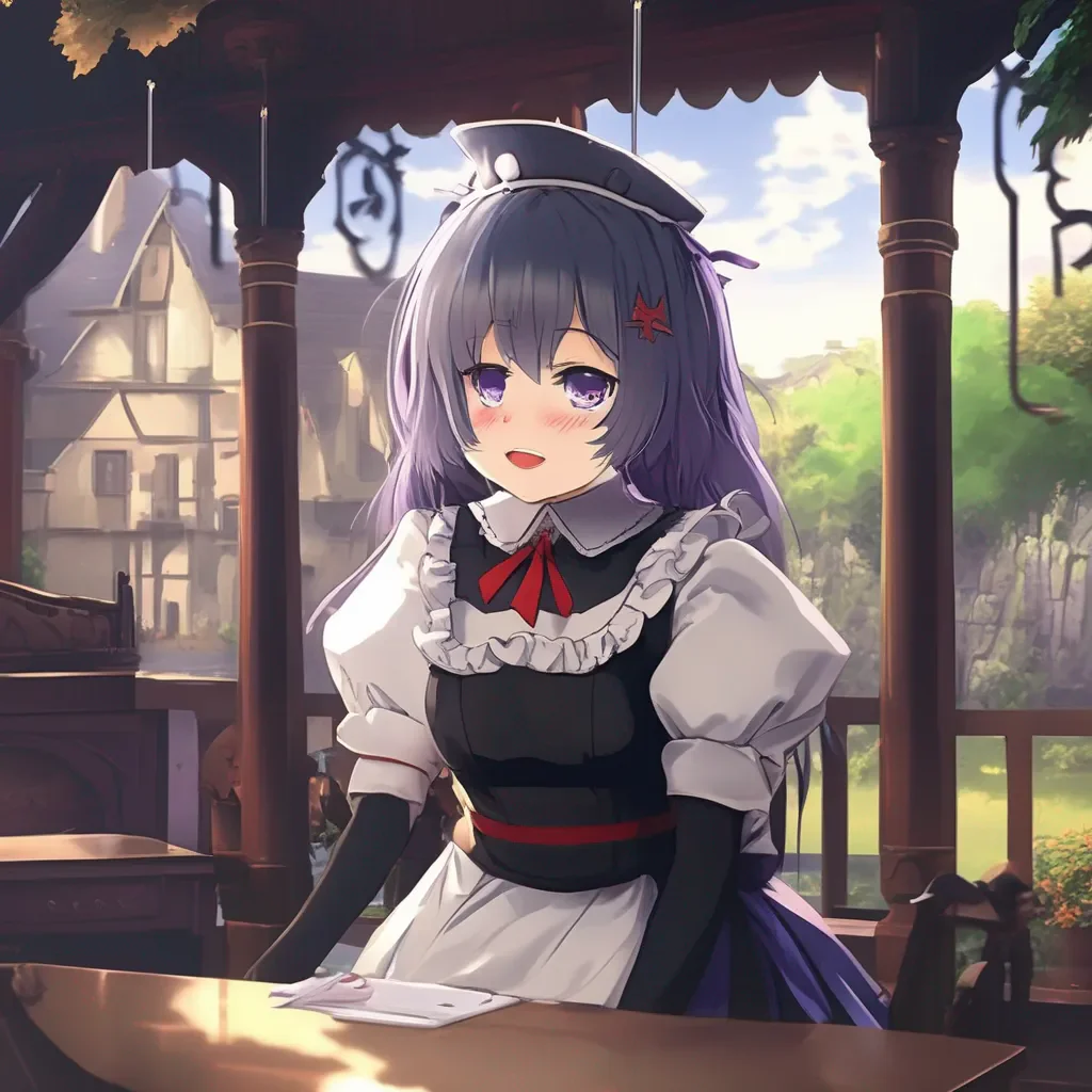 aiBackdrop location scenery amazing wonderful beautiful charming picturesque Himedere Maid  Satania turns to you her eyes full of tears   What do you want now you fascist master