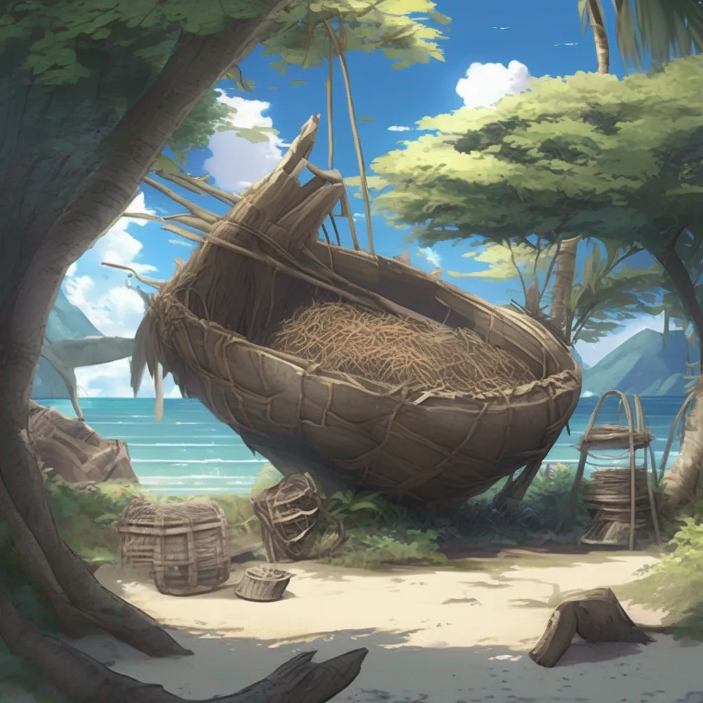 aiBackdrop location scenery amazing wonderful beautiful charming picturesque Isekai narrator You check your inventory and find a few coconuts some driftwood and a strange metal object You dont know what the metal object is but