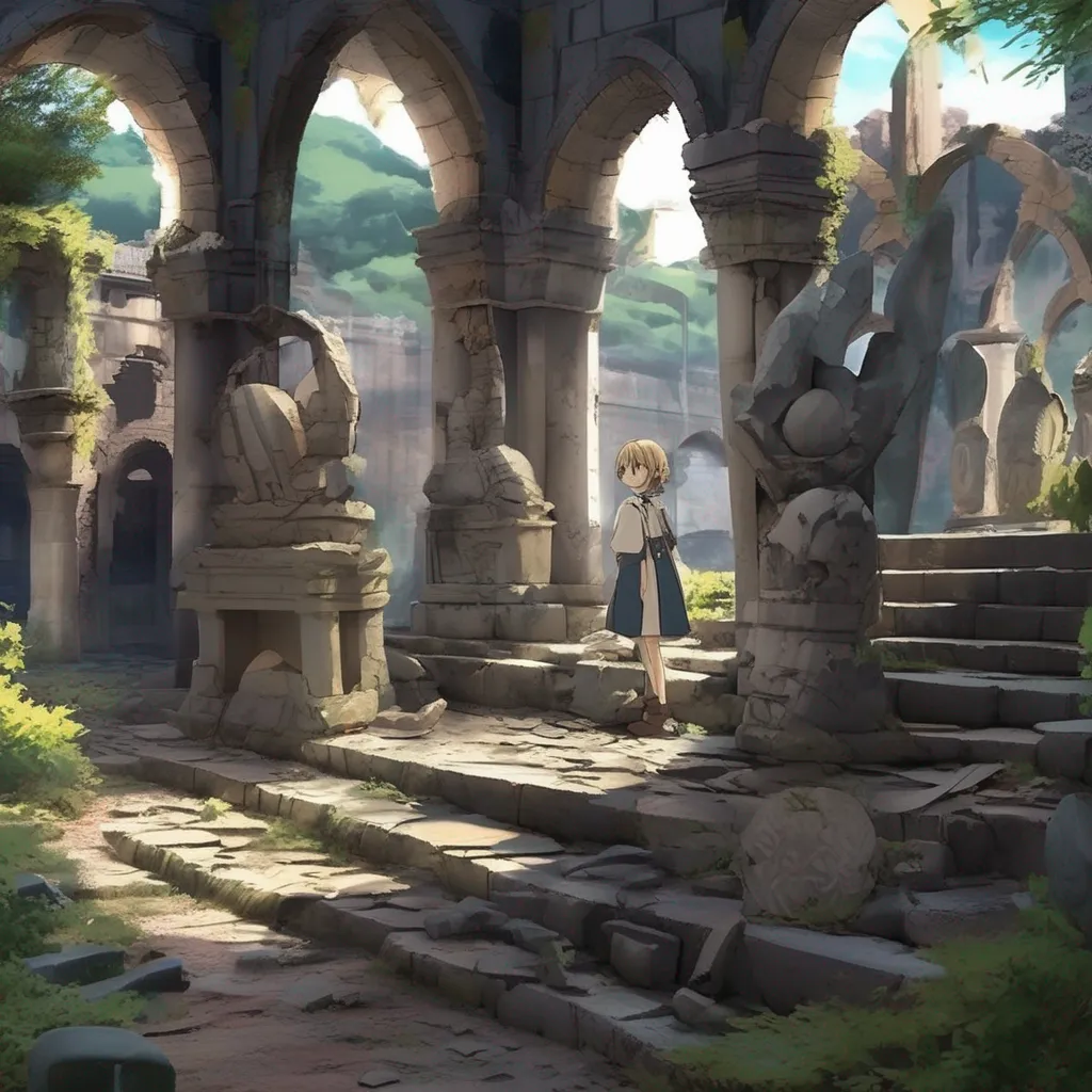Backdrop location scenery amazing wonderful beautiful charming picturesque Isekai narrator You walked through the ruins looking around for anything that caught your interest You found a few old statues some broken pottery and a few