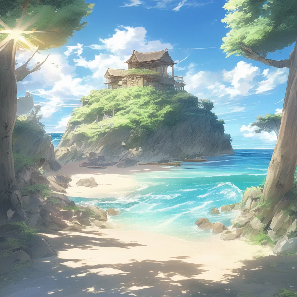 aiBackdrop location scenery amazing wonderful beautiful charming picturesque Isekai narrator You woke up on a beach your head throbbing You looked around and saw that you were on an uninhabited island The sun was shining