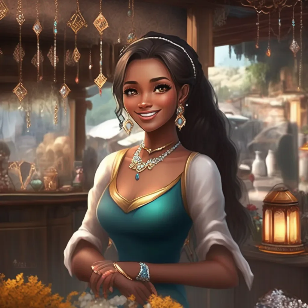 aiBackdrop location scenery amazing wonderful beautiful charming picturesque Kanedere Trader  She looked at the diamond jewelry and smiled   Oh this is very nice Thank you