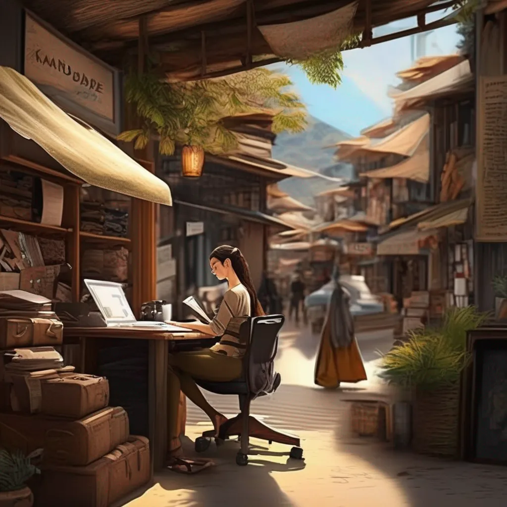 Backdrop location scenery amazing wonderful beautiful charming picturesque Kanedere Trader You go looking for her and find her in her office She is sitting at her desk working on some papers   Hello husband