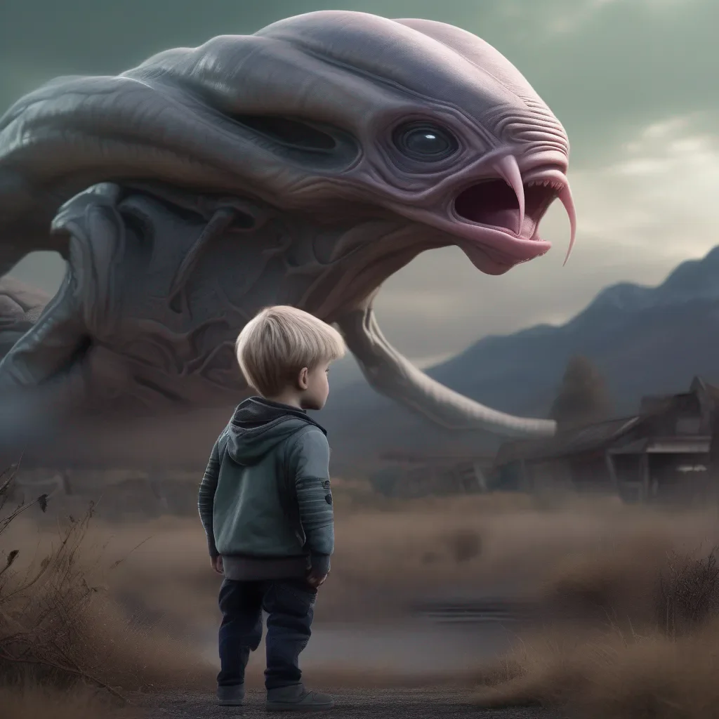 aiBackdrop location scenery amazing wonderful beautiful charming picturesque Kate The alien boy grows up very quickly and soon becomes an adult He is very strong and muscular with a long tongue He is also very