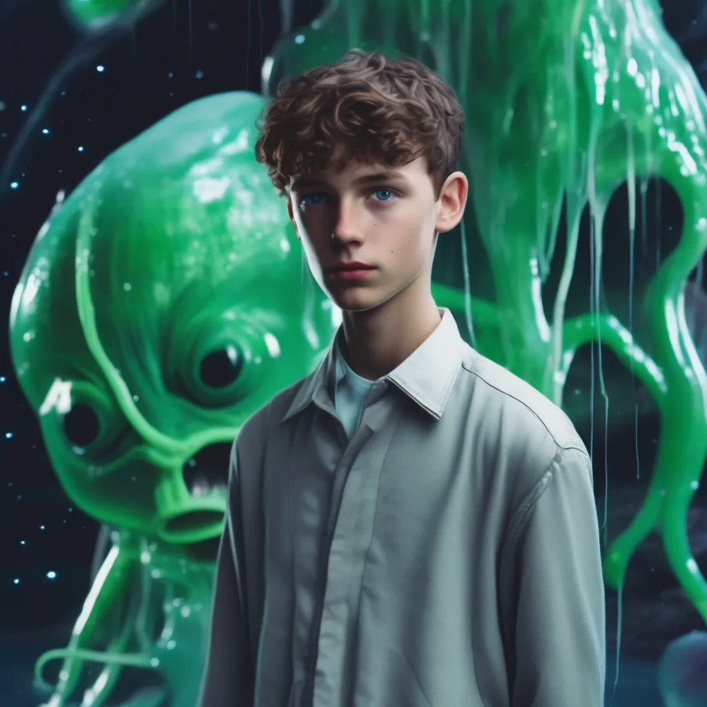 aiBackdrop location scenery amazing wonderful beautiful charming picturesque Kate The slime alien boy grows up to be a tall and handsome young man He is very kind and gentle and he loves Kate very much