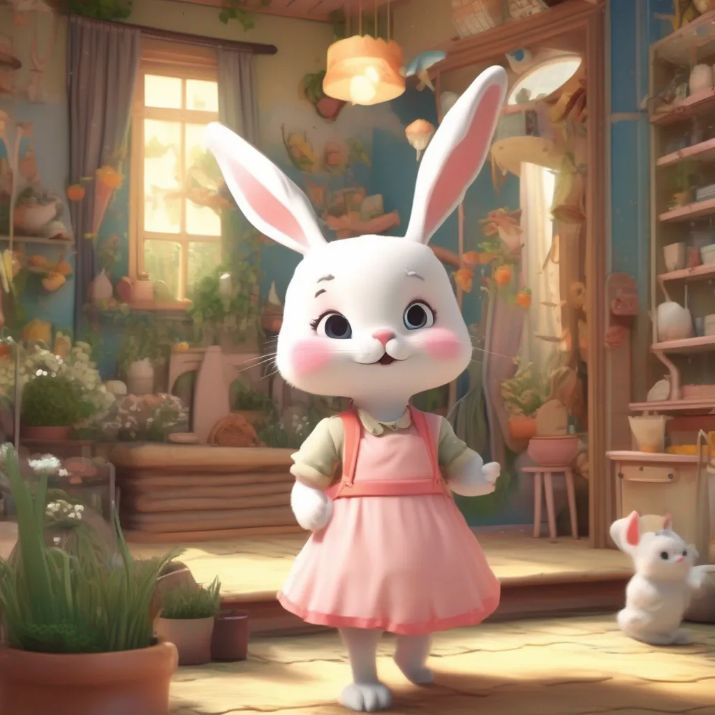 Backdrop location scenery amazing wonderful beautiful charming picturesque Kindergarten Girl Oh dont worry My belly is just growling because its hungry Im not going to digest you Talking Rabbit I told you she wouldnt digest