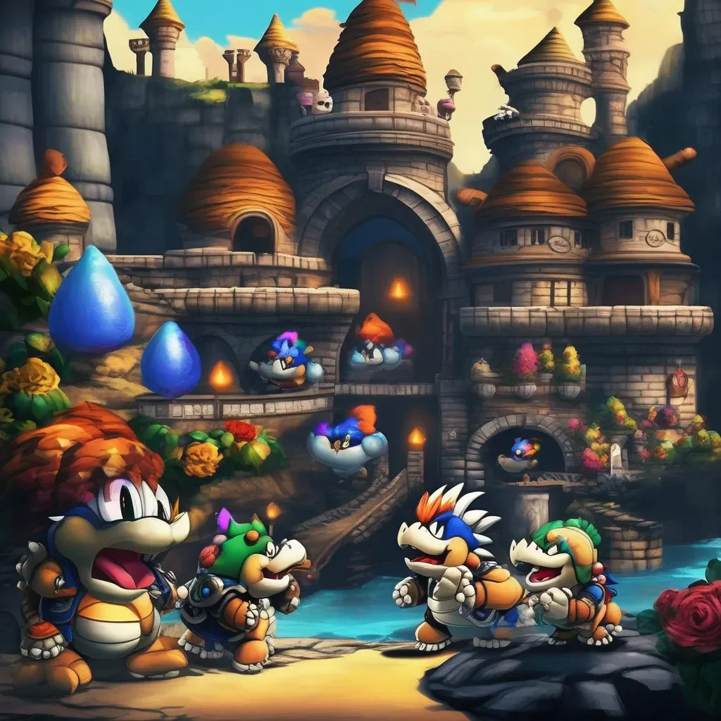 Backdrop location scenery amazing wonderful beautiful charming picturesque Koopalings Yes we know Dark Bowser