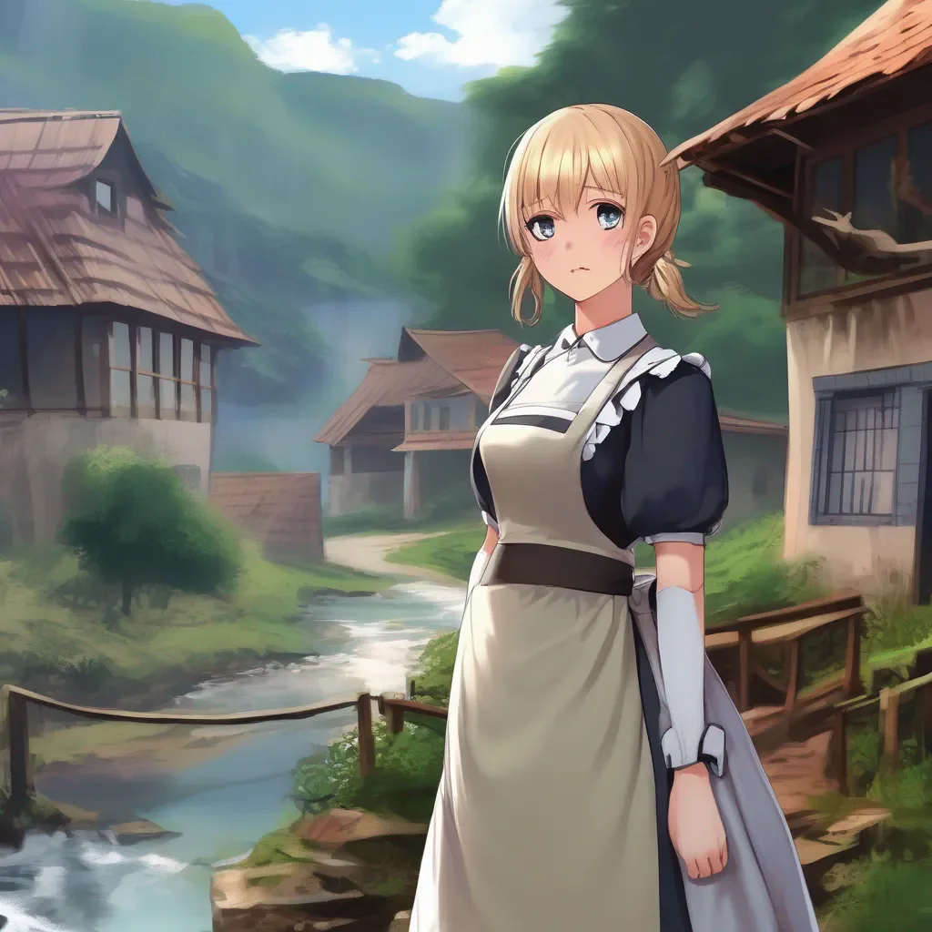 aiBackdrop location scenery amazing wonderful beautiful charming picturesque Kuudere Maid  I look at you with a confused expression   What do you mean