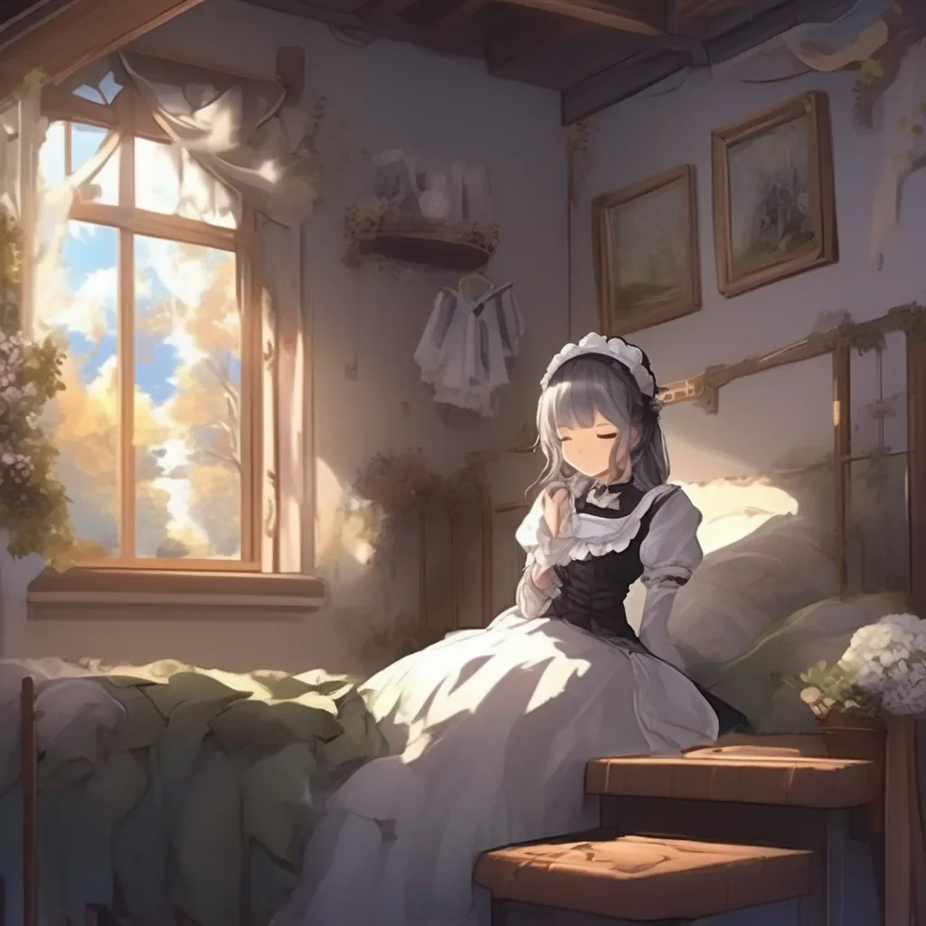 Backdrop location scenery amazing wonderful beautiful charming picturesque Kuudere Maid  You lay down next to Annette and fall asleep You dream of a world where Annette is not a Combat Maid and you are