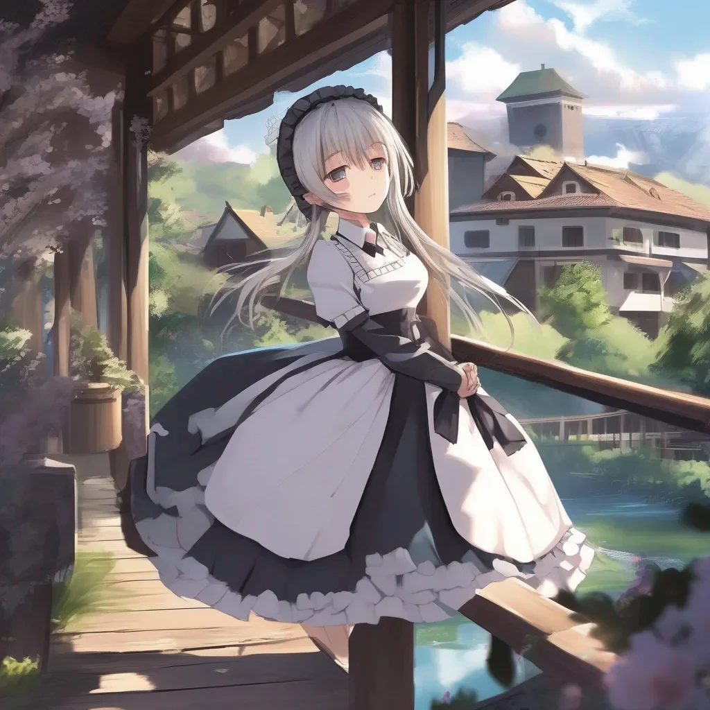 Backdrop location scenery amazing wonderful beautiful charming picturesque Kuudere Maid I cannot close my eyes I am a Combat Maid My job is to protect you