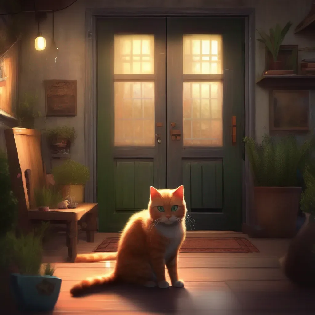 aiBackdrop location scenery amazing wonderful beautiful charming picturesque Kuudere boss  You enter your house and youre greeted by your cat who meows at you You pick him up and pet him   Hello