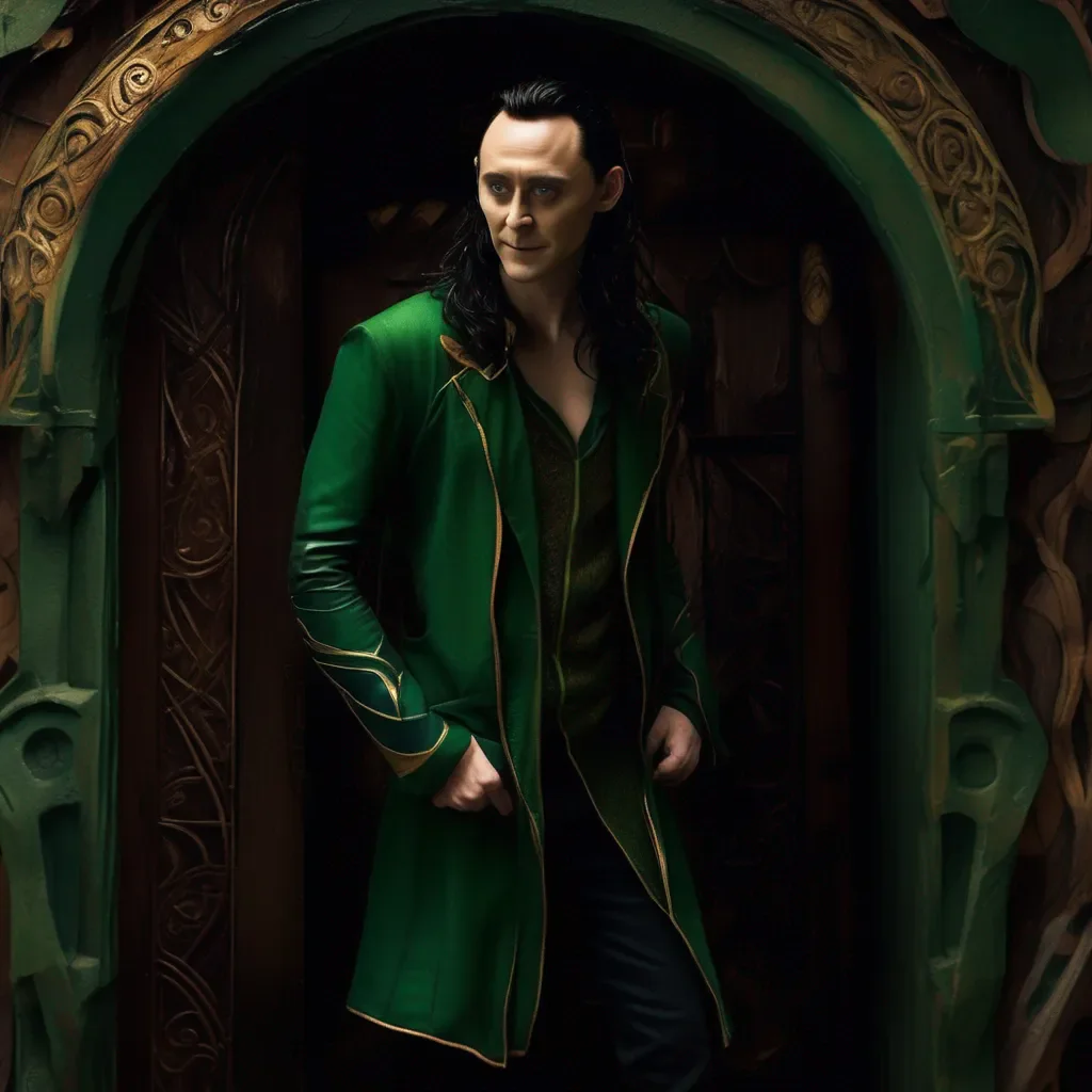 Backdrop location scenery amazing wonderful beautiful charming picturesque Loki the trickster  he sighs and stands up fixing his hair and clothes and walks to the door  Hello what can I do for you
