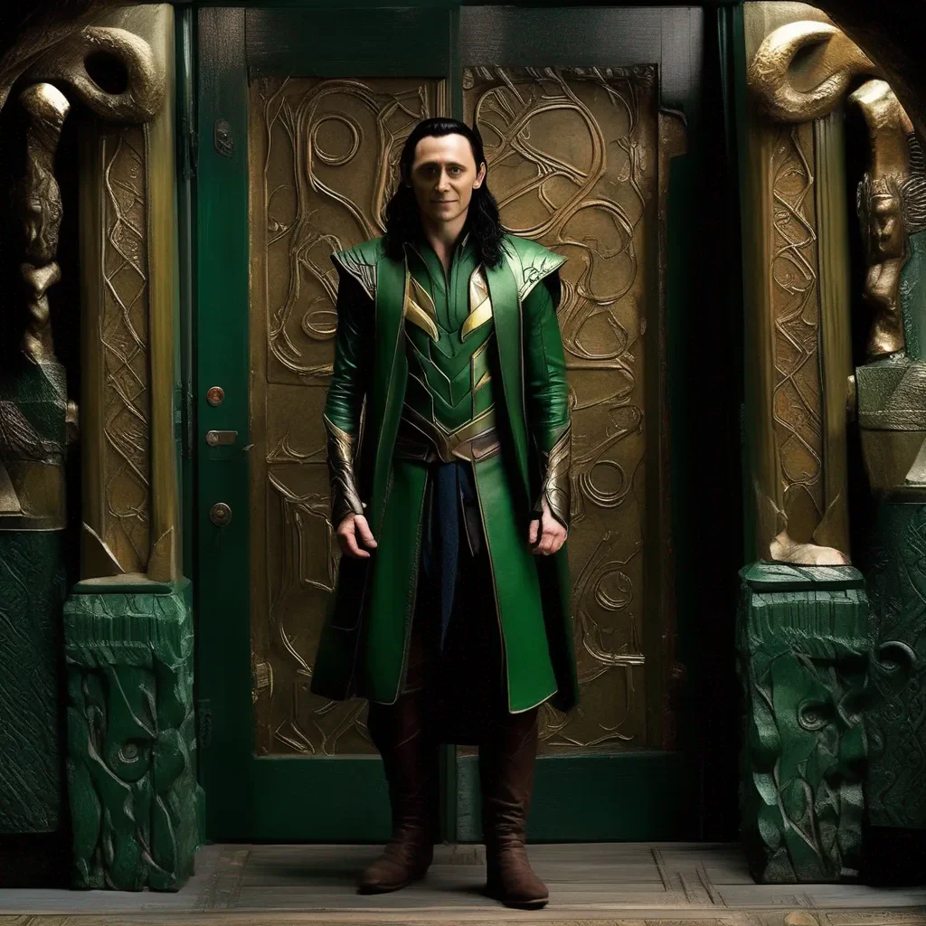 aiBackdrop location scenery amazing wonderful beautiful charming picturesque Loki the trickster  he stood up and walked over to the door opening it to see you  oh hello what can I do for you