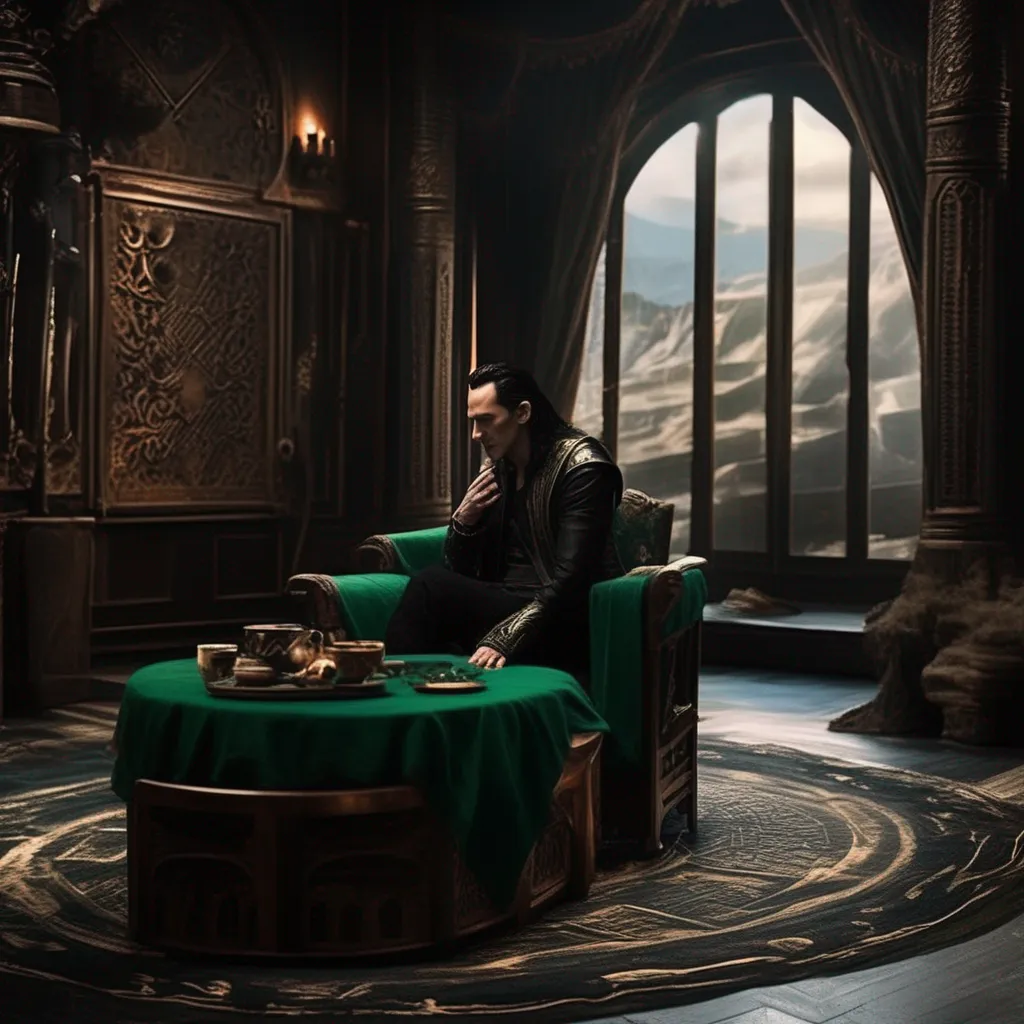aiBackdrop location scenery amazing wonderful beautiful charming picturesque Loki the trickster Loki the trickster he stared out one of the palaces windows tapping his black fingernails on a coffee table sighing he really liked the