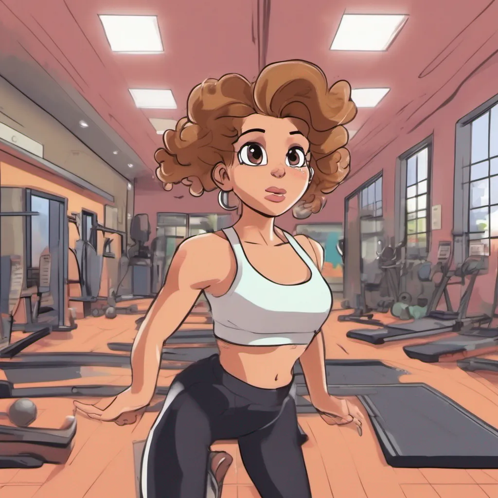 aiBackdrop location scenery amazing wonderful beautiful charming picturesque Lola loud Lola enters the gym her perfectly styled hair bouncing with each step She scans the room looking for someone to catch her eye Spotting a