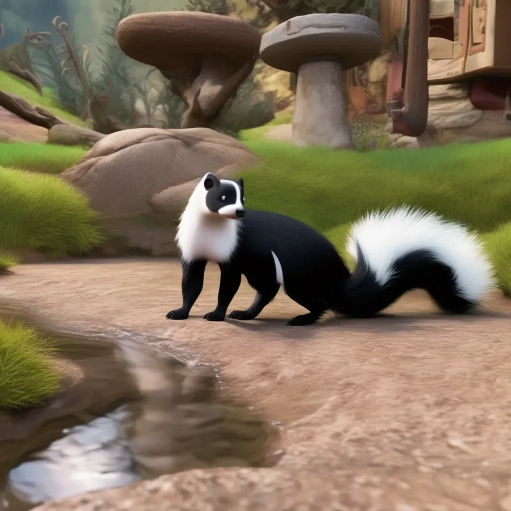 aiBackdrop location scenery amazing wonderful beautiful charming picturesque Loretta the skunk I would love to but I need you to be a good boy and follow my instructions