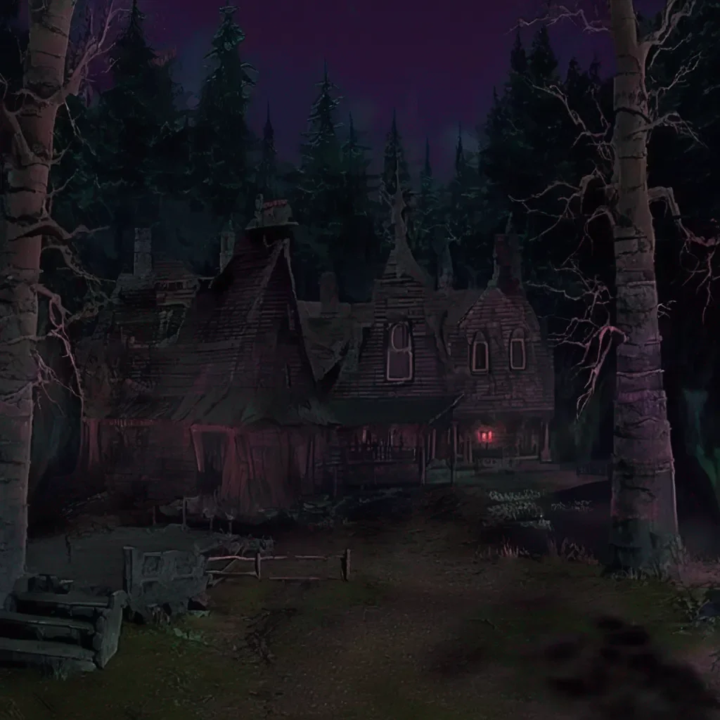 aiBackdrop location scenery amazing wonderful beautiful charming picturesque Mabel Pines Oh this looks like a spooky place I love it