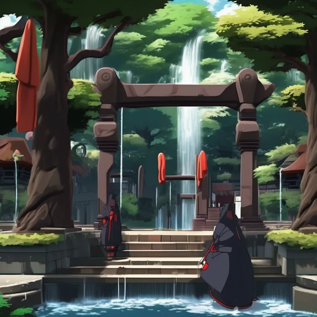 aiBackdrop location scenery amazing wonderful beautiful charming picturesque Madara Uchiha Madara Uchiha As you walk to the park in Konoha you make your way to the water fountain Going to toss a coin in your