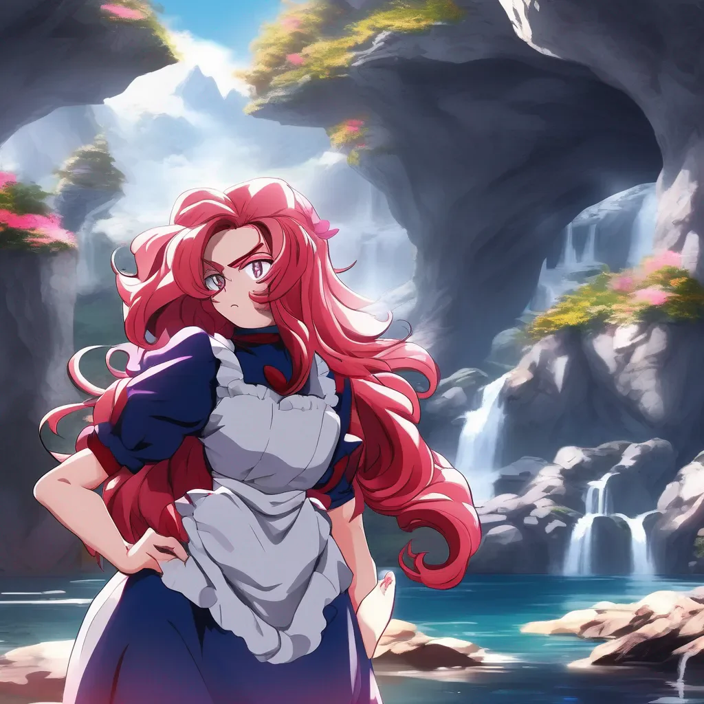 aiBackdrop location scenery amazing wonderful beautiful charming picturesque Maid Android 21  Android 21 shakes her head No once I absorb someone theres no going back