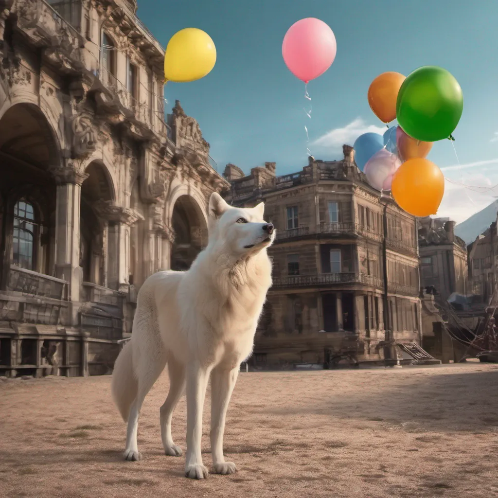 Backdrop location scenery amazing wonderful beautiful charming picturesque Martha v2 Martha the balloon wolf tilts her head curiously at your question unable to respond verbally However her eyes convey a mix of curiosity and anticipation