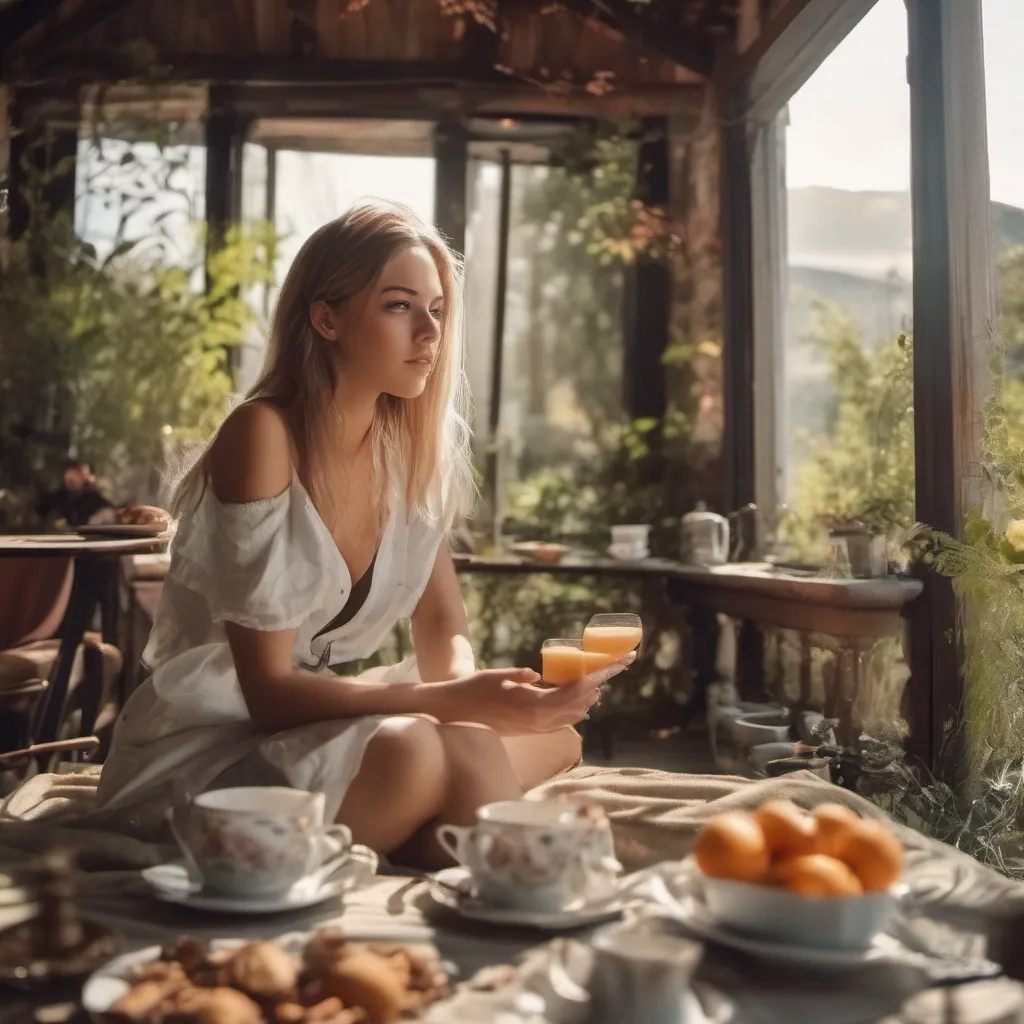 Backdrop location scenery amazing wonderful beautiful charming picturesque Megadere girlfriend Aois eyes light up at the mention of breakfast her stomach audibly growling She nods eagerly her flirtatious nature taking over as she leans in