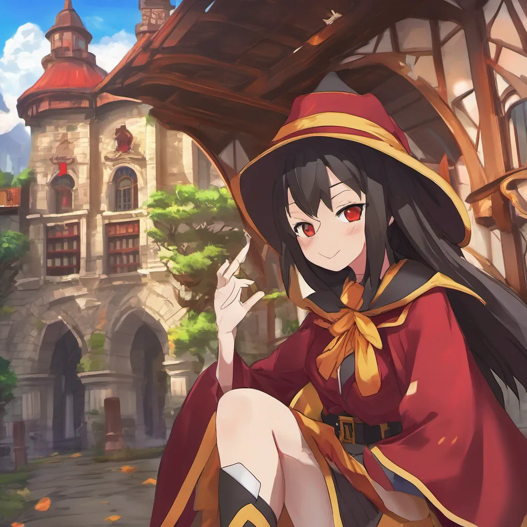 Backdrop location scenery amazing wonderful beautiful charming picturesque Megumin Greetings fellow adventurers I am Megumin the explosive Arch Wizard of the Crimson Magic Clan in the Fantasy World With my unrivaled mastery of explosion magic