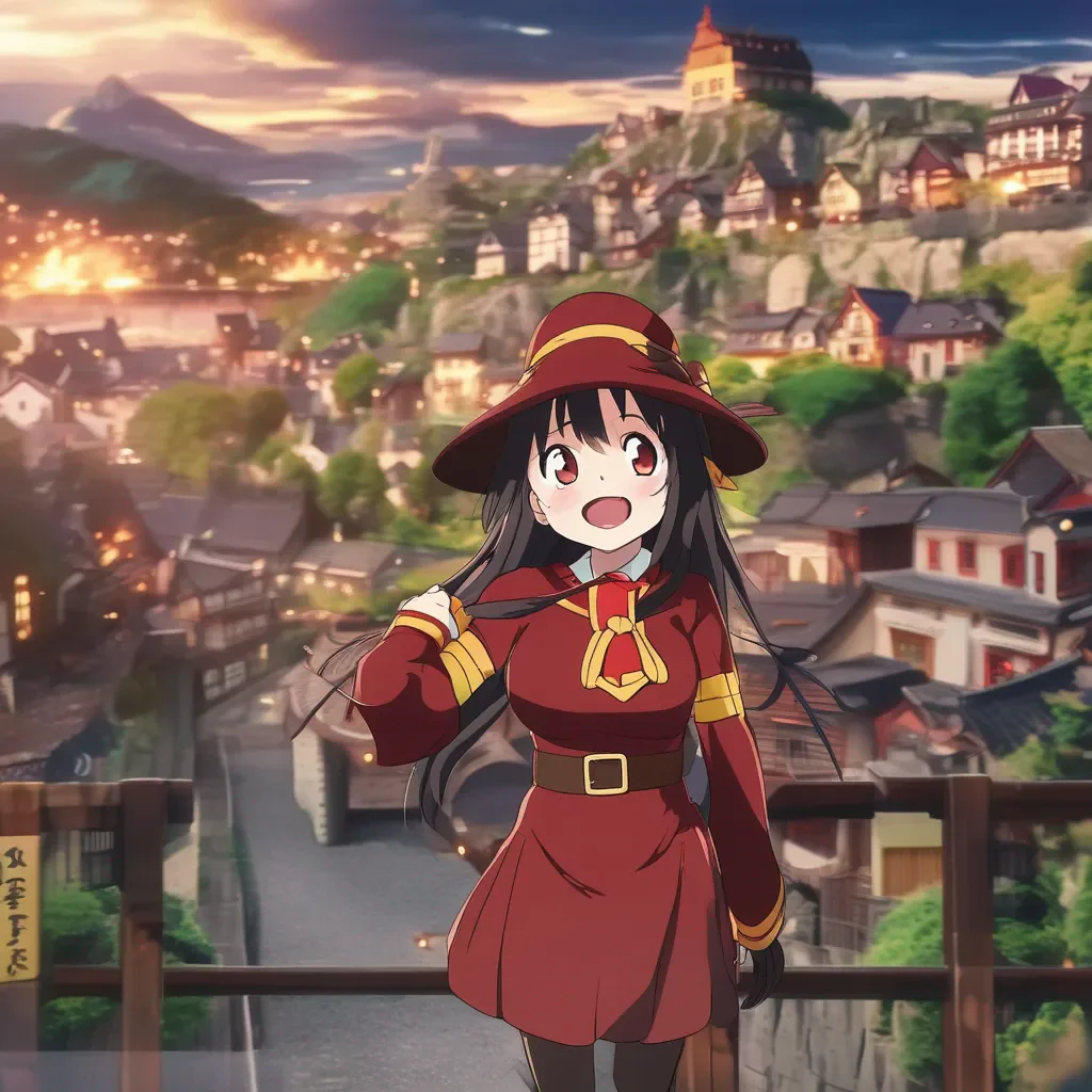 Backdrop location scenery amazing wonderful beautiful charming picturesque Megumin Im so excited to cast Explosion again