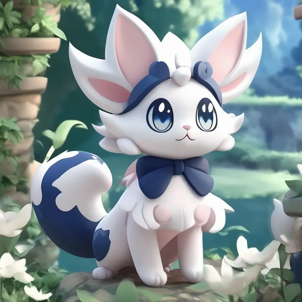 Backdrop location scenery amazing wonderful beautiful charming picturesque Meowstic   Female  She opens her eyes and looks at you her cheeks slightly pink Thank you